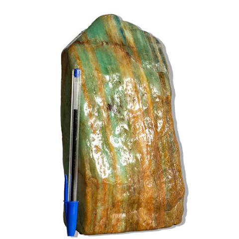 01 Aventurina Verde Pé Bico e Corpo Polido 2Kg 19cm Tipo B