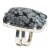 Anel Retangular Obsidiana Flocos de Neve Natural Prateado na internet