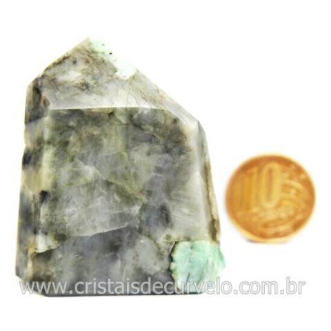 Ponta Esmeralda Incrustado no Xisto Pedra Natural Cod 127174