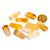 10 Bi Terminado 25mm Hematoide Amarelo Pedra Lapidado Bi Ponta - comprar online