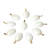 50 Pingente Cabochão QUARTZO LEITOSO Pedra Natural Pino Banho Dourado ATACADO - Distribuidora CristaisdeCurvelo