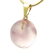 05 Pingente Disco Quartzo Rosa Natural Montagem Pino Prata 950 Atacado na internet