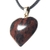 Colar Coração Obsidiana Mahogany Pedra Natural Dourado na internet