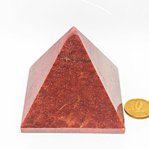 Pirâmide Pedra Quartzo Vermelho Baseada Quéops 6,7cm 141336