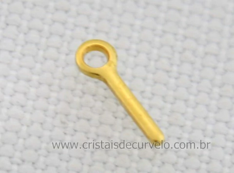 100 Pino Dourado Para Montagem de Pingentes Furados ATACADO
