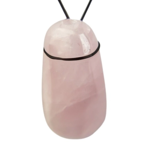 Colar Quartzo Rolado Rosa Difusor Aromaterapia Ranhurado