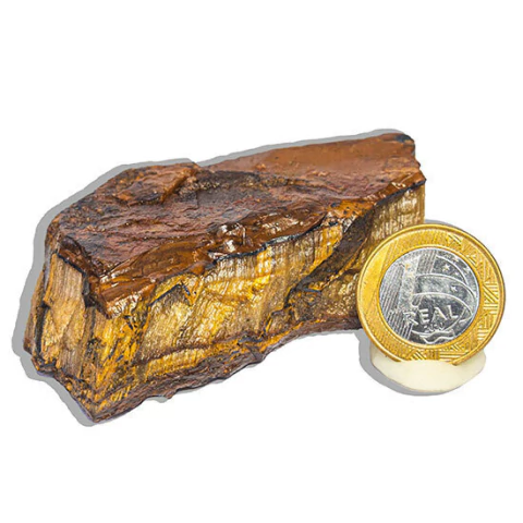 Olho de Tigre Pedra Extra Bruto Natural 84 mm 164 g