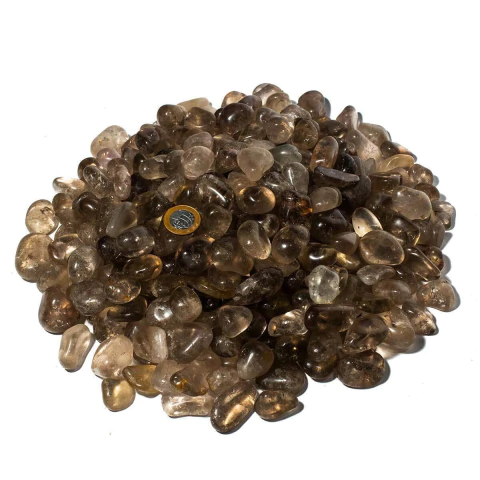 5 kg Quartzo Fumê Rolado Pedra Natural M 20 a 35mm Tipo B