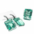 Conjunto Anel e Brinco Retângulo Facetado Obsidiana Verde Prata 950 na internet