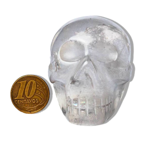 Crânio Quartzo Cristal Pedra Natural 4 a 6cm 100 a 200g TipoB
