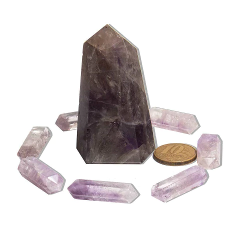 Kit Mesa Radionica Mandala Reiki 01 Ponta+7 Mini Biterminado Ametista