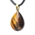 Colar Gota Olho de Tigre Pedra Natural Montagem Pino Dourado na internet