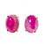 Brinco Topinho Cabochão Oval Agata Rosa Natural Dourado