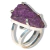 Anel Purpurita Bruto Montagem Garra Prateado 25 a 30mm - loja online