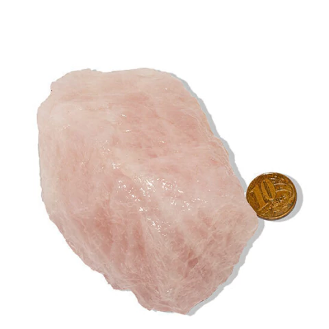 01 Cristal Rosa Pedra Bruto 300 a 400g 10 a 15cm Tipo B
