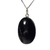 Colar Cabochão Oval Pedra Turmalina Preta 27mm Prata 950 - Distribuidora CristaisdeCurvelo