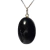 Colar Cabochão Oval Pedra Turmalina Preta 27mm Prata 950 - Distribuidora CristaisdeCurvelo