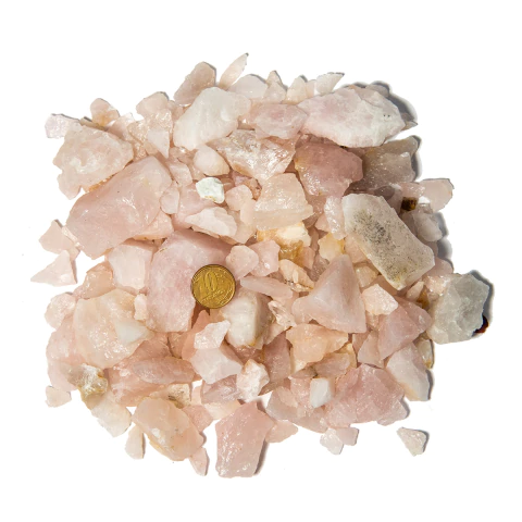 01 Kg Cascalho Bruto Quartzo Rosa Natural 10 a 80mm Tipo B
