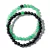 Pulseira Bolinha Obsidiana e Quartzo Verde 6mm Para Casal na internet