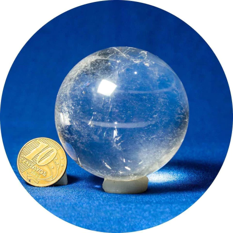 Mini Esfera Cristal Extra Natural Arco-Íris 52mm 196g Tipo A