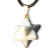 Colar Merkabah Howlita Branca Pedra Natural Pino Dourado