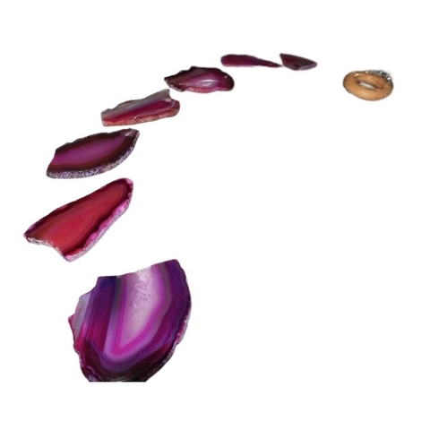 10 Mensageiro dos Ventos Chapas de Ágata Rosa Paz e Calma
