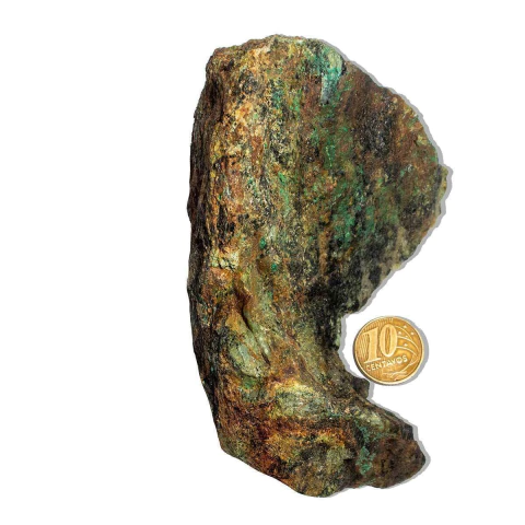 01 Malaquita Pedra Bruto Natural 350 a 400g 10 a 15cm Tipo B