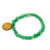 Pulseira Bolinha 6mm Pedra Quartzo Verde Natural Fio Siliconez