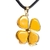 10 Pingente Trevo da Sorte de Jaspe Amarelo Pedra Natural Dourado on internet