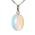 Colar Cabochão Oval Pedra da Lua 20mm Pino Prata 950