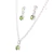 Nlux Conjunto Colar E Brinco Pedra Turmalina Verde Prata 950 - comprar online
