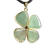 10 Pingente Trevo da Sorte 04 Folhas Quartzo Verde Dourado - comprar online