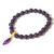 Pulseira Bolinha Ametista Berloque Navete Pedra Natural - loja online
