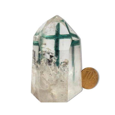 Ponta Cristal Cruz Lapidado Sextavado Tipo A 65 a 70mm 147g