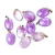 10 Pingente Cabochão AMETISTA Pedra Natural Pino Dourado ATACADO - Distribuidora CristaisdeCurvelo