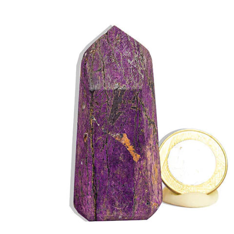 Ponta Purpurita Pedra Lapidado 55 a 70 mm Média 120 Gramas