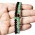 Pulseira Bolinha Obsidiana e Quartzo Verde 6mm Para Casal - comprar online