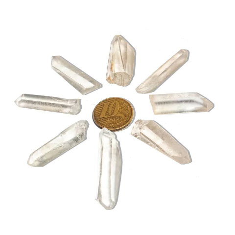 08 Cristal Lemuria Montagem Pingente Ponta Bruto 30 a 40mm