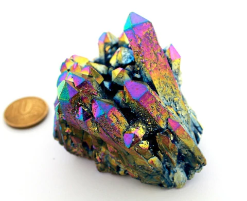 Drusa Crystal Aura Arco-Iris ou Titaniun Bruto Cod AI5696