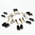 05 Brinco Pedra Obsidiana Negra Retângulo Ranhurado Dourado Atacado - comprar online