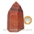 Ponta Quartzo Vermelho Natural Gerador Sextavado Cod 134833