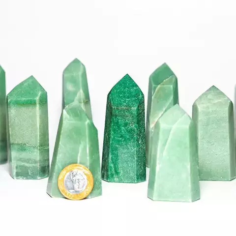 01 kg Pontas Quartzo Verde Grande 350 gr até 2 kg ATACADO