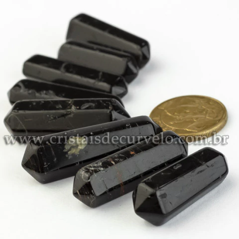 7 Mini BiTerminados pra Mandala e Mesa Radiônica Turmalina Preta