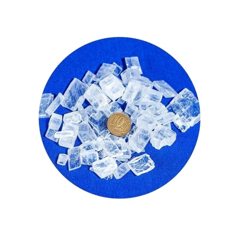 Cascalho Calcita Ótica Pedra Bruto Natural Pacote 100g