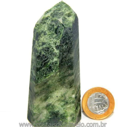 Ponta Epidoto Verde Na Matriz Ideal Para Coleção Cod 108648