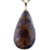 Colar Gota Bronzita Pedra Natural Montagem Pino Prateado