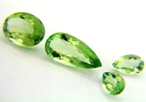 Conjunto Brinco Pingente e Anel Gema Prasiolita Cod CG3417