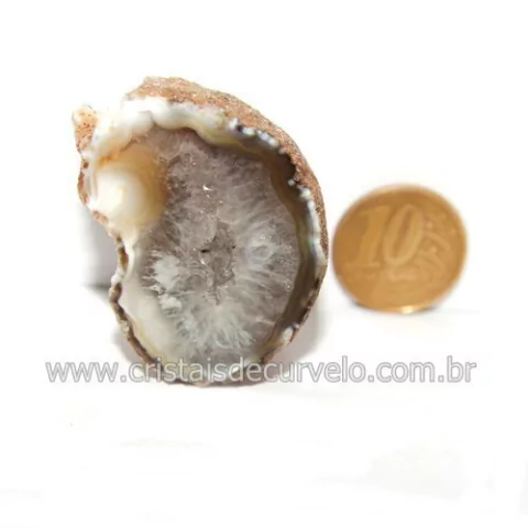 Geodo Ágata Cristais de Calcedônia em Cavidade