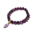 Pulseira Bolinha Ametista Berloque Navete Pedra Natural