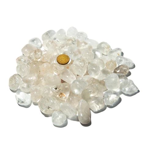 1 kg Cristal Transparente Rolado Pedra M 20 a 35mm Tipo B